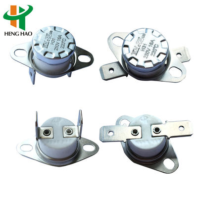 Termostato bimetálico KSD301 con controlador de temperatura, 100000 ciclos, rango 0-250℃ y contactos normalmente cerrados/abiertos