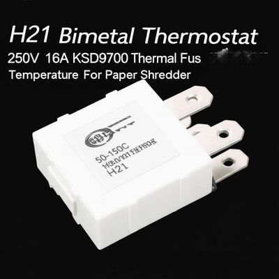 H21 Termostato bimetal 250V 16A 50-150C KSD9700 Interruptor de temperatura del fusible térmico para trituradora de papel