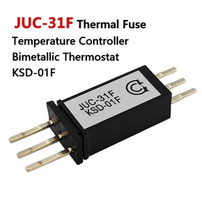 Fusible térmico bimetálico JUC-31F con termostato, rango de 0~150°C, caja de baquelita para placa de circuito impreso (PCB)