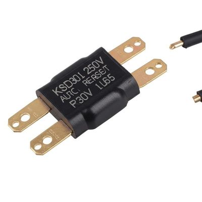KSD301 Interruptor térmico termostático bimetal con contactos normalmente cerrados o abiertos en carcasa de plástico o cerámica y tapa de aluminio o cabeza de cobre