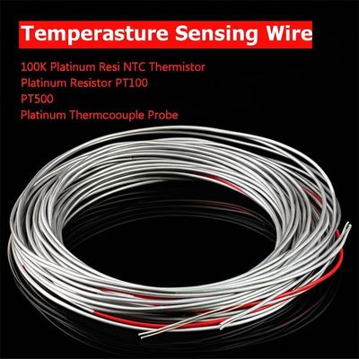 Cables de detección de temperatura 100K de platino Resi NTC termistores de platino Resistores de platino PT100 PT500 de platino Termocouple Probe