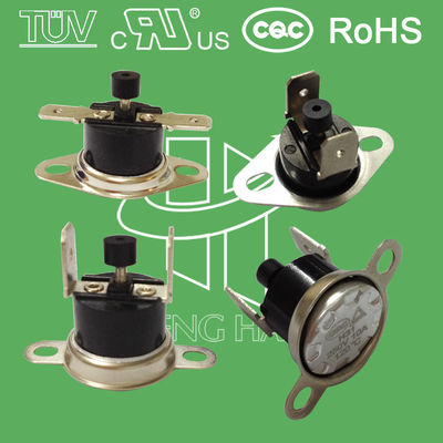 Interruptor termal 250V 10A 16A de la temperatura del termóstato bimetálico del reset de manual KSD301 con UL CQC TUV ROS