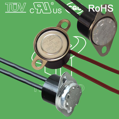 Interruptor cortado termal bimetálico a prueba de agua 250V 10A 16A del control de la temperatura del termóstato KSD301 con UL ROHS de CQC TUV